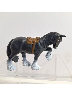 Angus Disney Brave Horse Figure Miniature 3" Black White Cake Topper